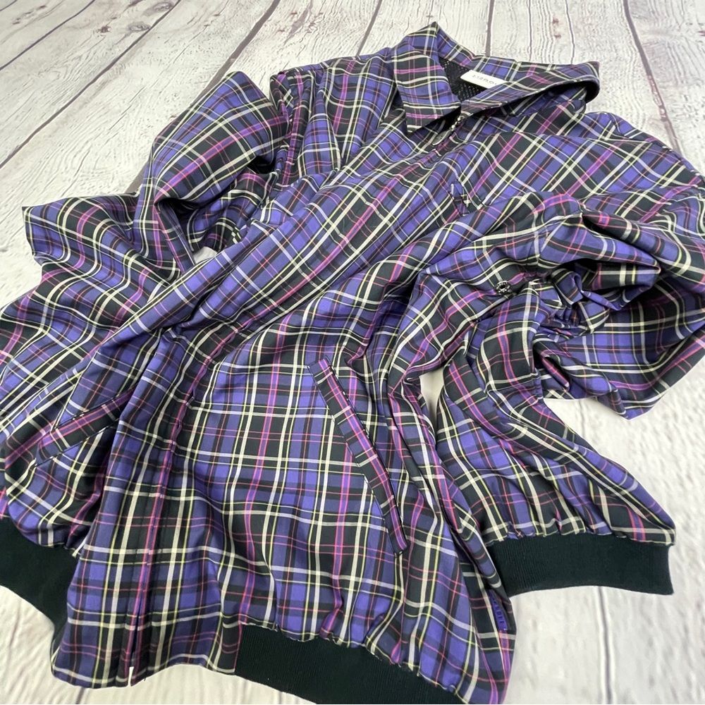 LIZGOLF / LIZ CLAIRBORNE lightweight plaid full zip golf jacket, size M - Picture 12 of 15